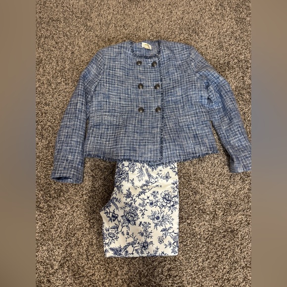 Maeve Tweed Lady Jacket. Size 12 Blue/Black/White - Picture 10 of 11